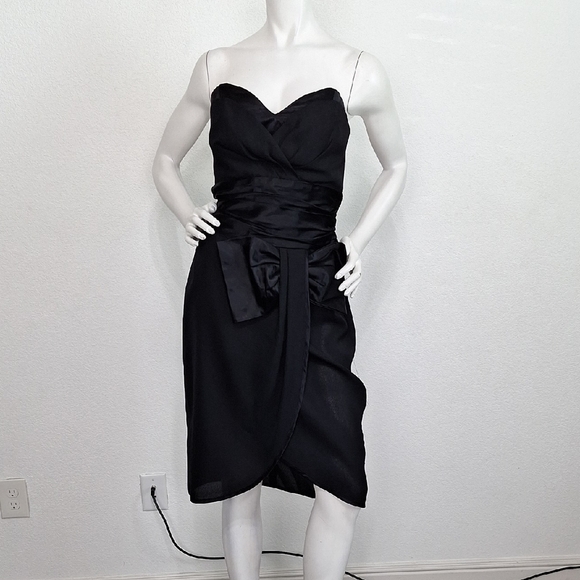Darcy Vintage Black Romantic Whimsigoth Sweetheart Union Made Dress Size 9/10 - Picture 1 of 14